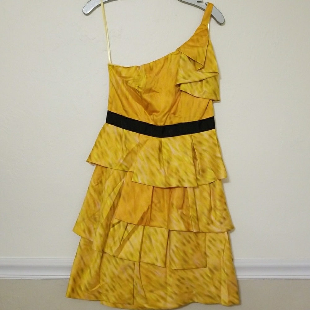 The Limited one shoulder ruffle cocktail dress